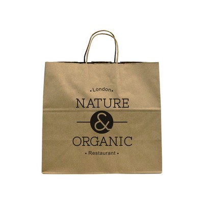 Kraft Paper Shopping Bag (13"x7"x13")