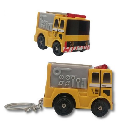 Fire Truck LED Sound Keychain