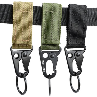 Tactical Band Belt w/Carabiner Keychain