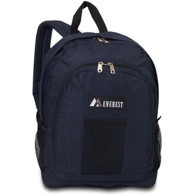 Everest Backpack with Front and Side Pockets, Navy Blue