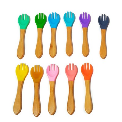 Baby Silicone Fork w/Bamboo Handle