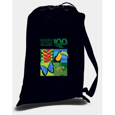 Small Color Canvas Drawstring Laundry Bag - Full Color Transfer (18"x24")