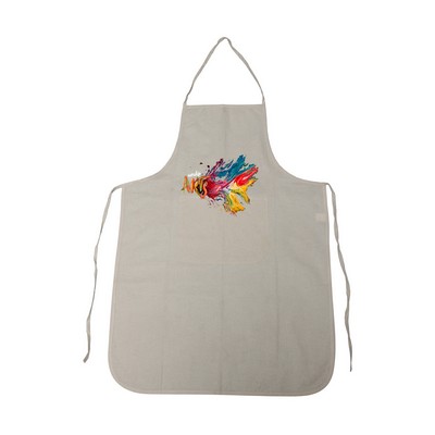 Natural Bib Apron - Full Color Transfer (24" x 35")