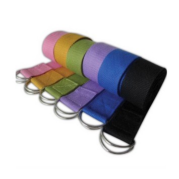 D-Ring Yoga Stretch Belt With Various Fabric Label