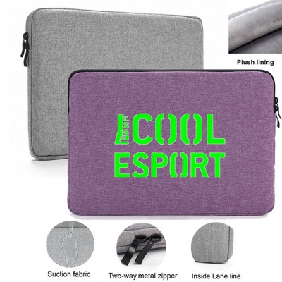 Polyester Laptop Sleeve w/ Suction Fabric & Plush Interior