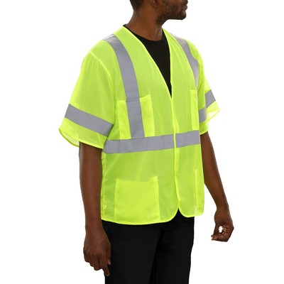 Hi-Vis Hook and Loop 4 Pocket Economy Vest