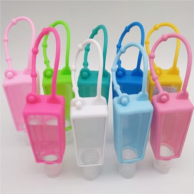 Hand Sanitizer PET Bottle with Silicone Holder - Style 1