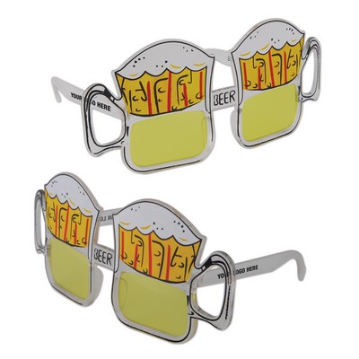 Beer Mug Fanci Frames with Custom Pad Print on Both Stems