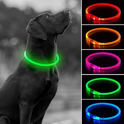 USB Rechargeable LED Dog Necklace