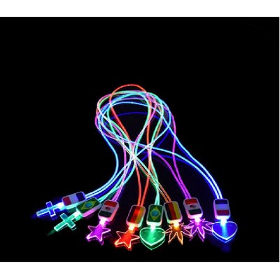 LED light up lanyard badge holder