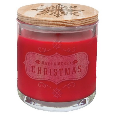 Peppermint Twist Candle in a Glass Holder with Wood Lid, 14 oz