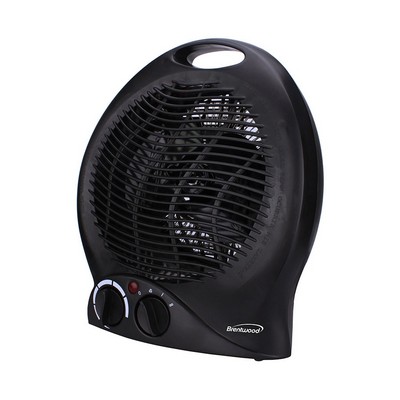 1500W Black Portable Electric Space Heater & Fan