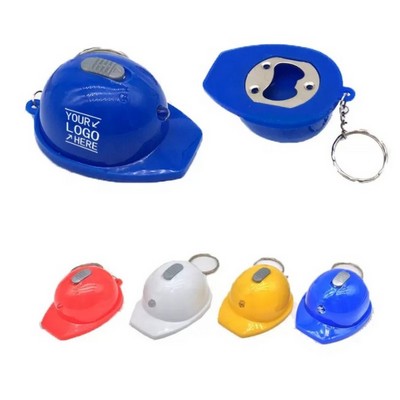 Safety Helmet Bottle Opener Keychain