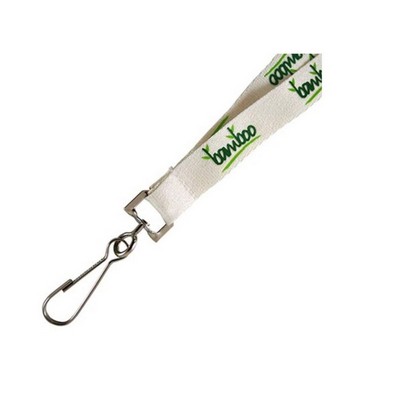 Bamboo Lanyard, Recycled PET Custom Imprint ID Badge Holder