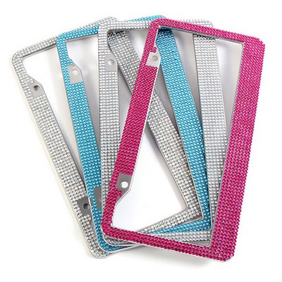 Rhinestone Crystal License Plate Frame