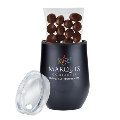 Promo Revolution - 12 Oz. Stemless Wine Tumbler w/Milk Chocolate Almonds