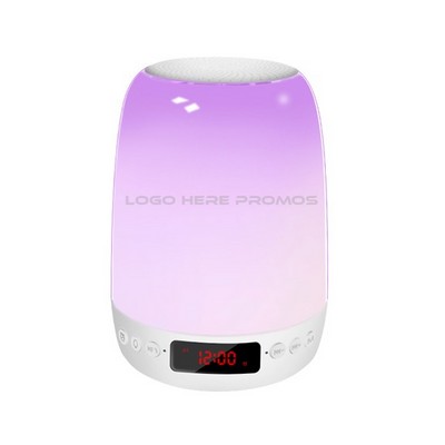 Touching Control Night Light Bluetooth® Speaker w/Alarm Clock