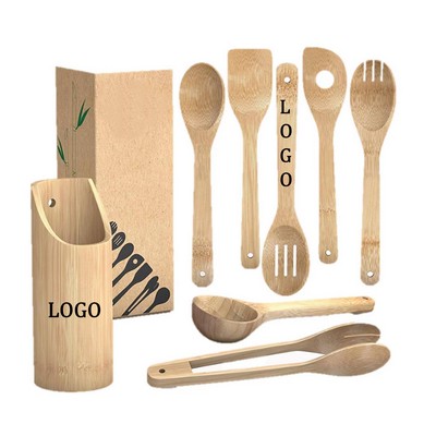 8PCs Bamboo Kitchen Spatula Set