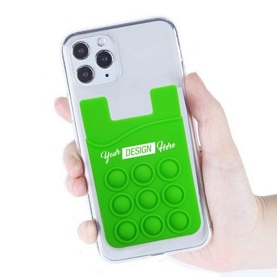 Push Pop Silicone Phone Wallet