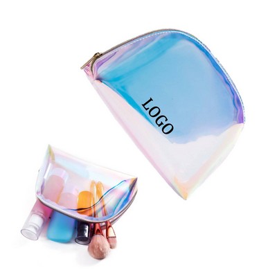 Clear Holographic Travel Makeup Bag