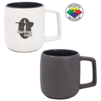 14 Oz. Two Tone Satin Gray-Gray Spartan Mug - Dishwasher Resistant - Precision Spot Color