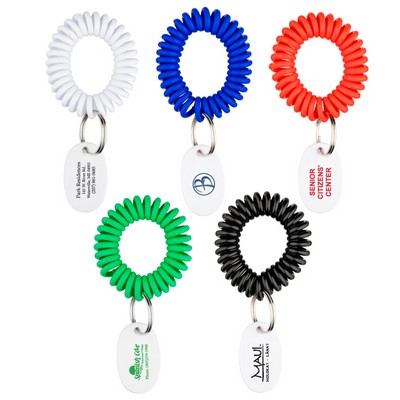 EVA Bracelet Wrist Coil w/Tag Keyring