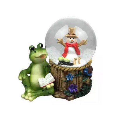 Custom Resin Frog Snow Globe