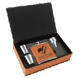 6 Oz. Rawhide Leatherette Flask Gift Set