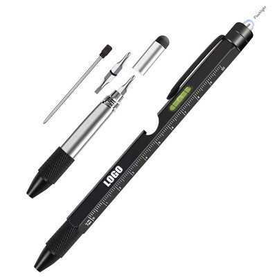 Multi Functional Metal Tool Pen w/Flashlight