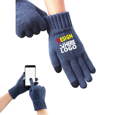 Warm Adult Knited Fingers Touch Screen glove