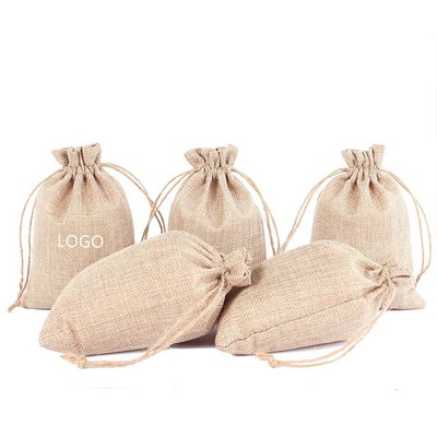 3.54 x 4.72 Drawstring Burlap Bag/Linen Bag