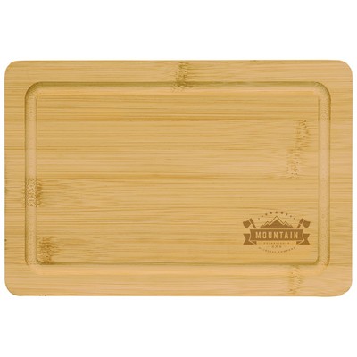 9" x 6" Bamboo Cutting Board with Drip Ring