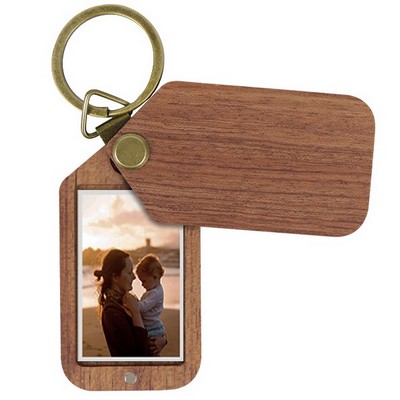 Wood Photo Frame Keychain