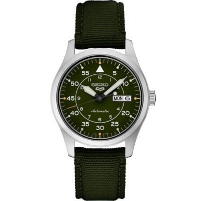 Seiko 5 Sport Stainless Steel Watch w/Green Dial