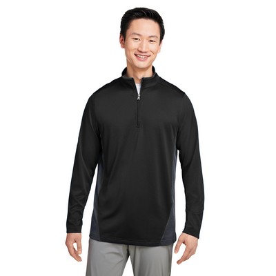 Harriton Men's Flash Snag Protection Plus IL Colorblock Quarter-Zip