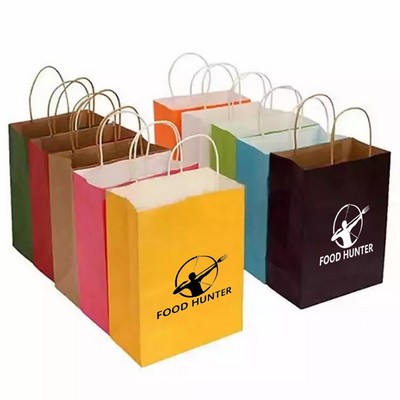 Promo Color Kraft Paper Shopping Bags