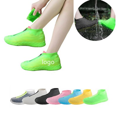 Reusable Foldable Not-Slip Rain Shoe Covers W/ Zipper