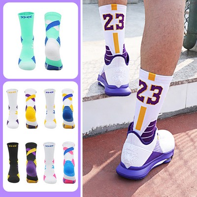 Men Casual Cotton Socks Mid-calf Length Socks For Adult Stretch Crew Socks Thick Warm Sock