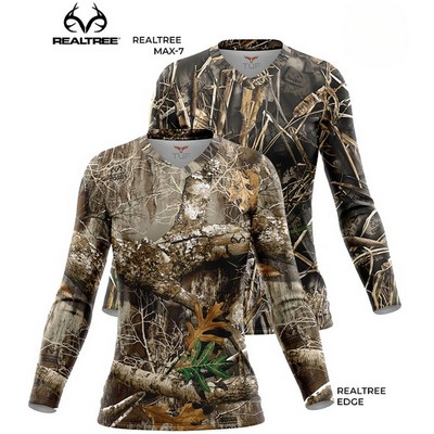 4.4 oz. Realtree® Women's Polyester Interlock Long Sleeve T-Shirt