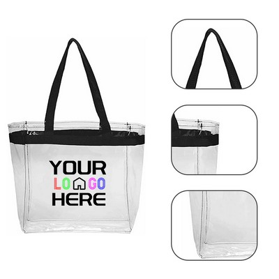 Color Handles Clear Plastic Tote Bags Color Handles Clear Plastic Tote Bags