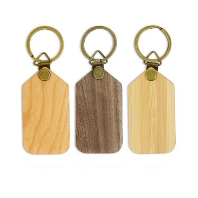 Bamboo Keychain W/Photo Frame