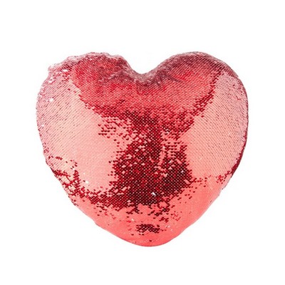 Sequin Heart Shape Pillow Case