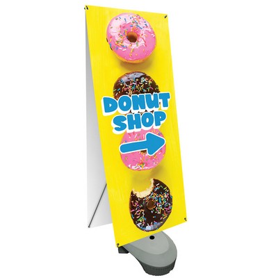 24x63 inch Zeppy Double-Sided Outdoor Banner Stand (Graphic Package)