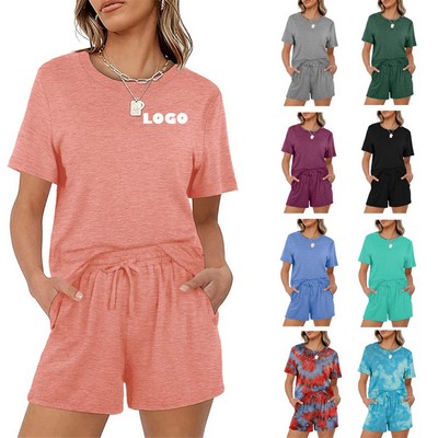 Womens Pajama Sets With Shorts And Shirt