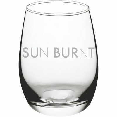 Deep Etched or Laser Engraved 6 oz. Stemless Wine Tasting Glass