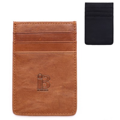 Genuine Leather RFID anti-theft card bag