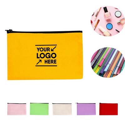 Stylish Canvas Zipper Cosmetic Pouch