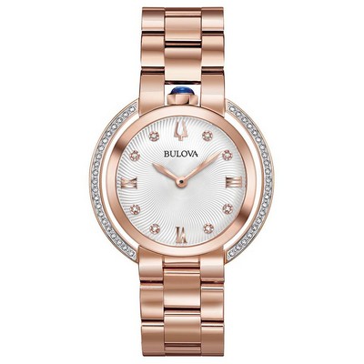 Bulova® Ladies Rubaiyat Diamond Case Watch w/Bracelet