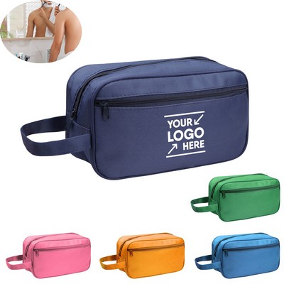 Double Zipper Toiletry Bag w/Carrying Handle