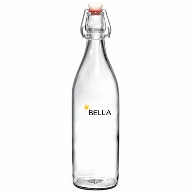 Clear Swing Top Glass Bottle